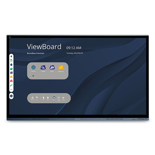Bild von Viewsonic IFP6562 Signage-Display Interaktiver Flachbildschirm 165,1 cm (65 Zoll) LED WLAN 350 cd/m² 4K Ultra HD Schwarz Touchscreen Eingebauter Prozessor Android 8.0