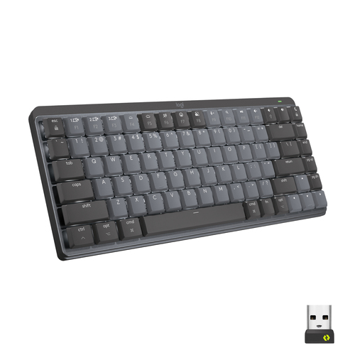 Bild von Logitech MX Mini Mechanical Tastatur Büro RF Wireless + Bluetooth QWERTY US International Graphit, Grau