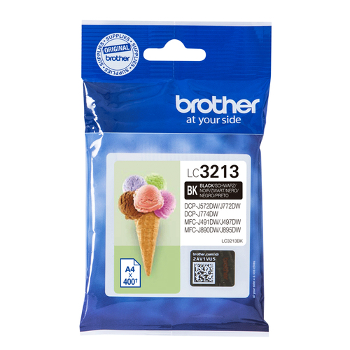 Bild von Brother LC3213BK Druckerpatrone 1 Stück(e) Original Schwarz