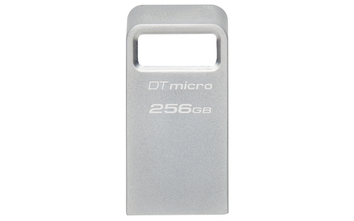 Bild von Kingston Technology DataTraveler Micro USB-Stick 256 GB USB Typ-A 3.2 Gen 1 (3.1 Gen 1) Silber
