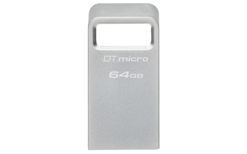 Bild von Kingston Technology DataTraveler Micro USB-Stick 64 GB USB Typ-A 3.2 Gen 1 (3.1 Gen 1) Silber