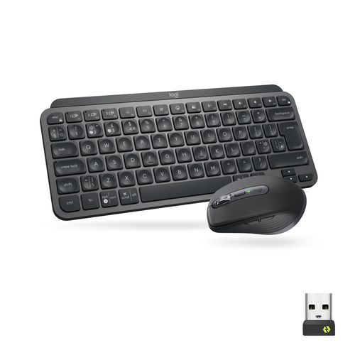 Bild von Logitech MX Keys Mini Combo for Business Tastatur Maus enthalten Büro RF Wireless + Bluetooth QWERTY US International Graphit