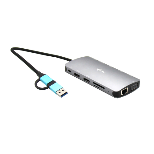 Bild von i-tec USB 3.0 USB-C/Thunderbolt 3x Display Metal Nano Dock with LAN + Power Delivery 100 W