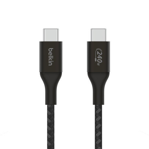 BELKIN 240W BRAIDED C-C CABLE 2M BLK