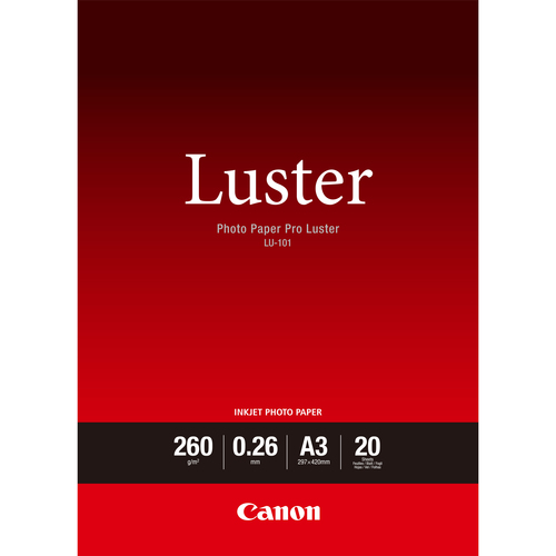 Bild von Canon LU-101 Luster Fotopapier Pro A3 – 20 Blatt