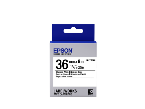 EPSON TAPE LK-7WBN STD BLK-/WHT 36/9