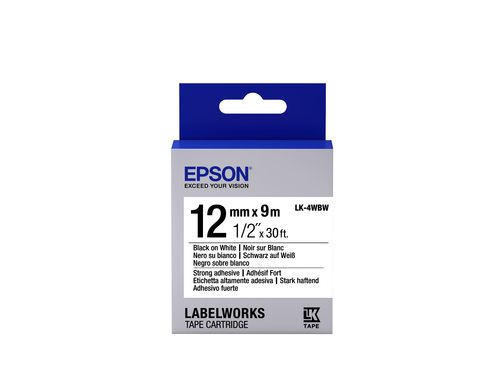 EPSON TAPE LK-4WBW STRNG ADH BLK-/WHT