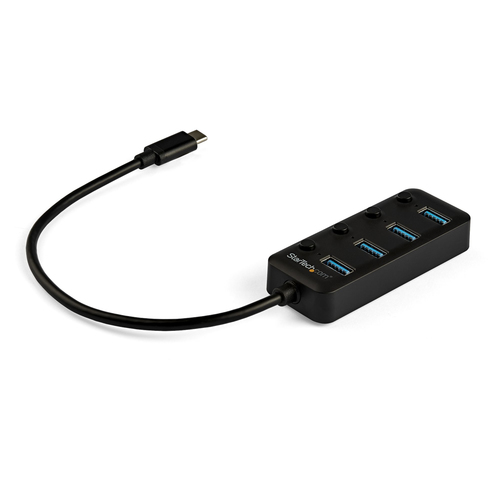 STARTECH 4-PORT USB C HUB WITH ON/OFF