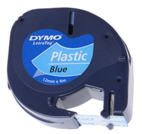 DYMO LETRATAG TAPE PLAST BLUE UK/FR