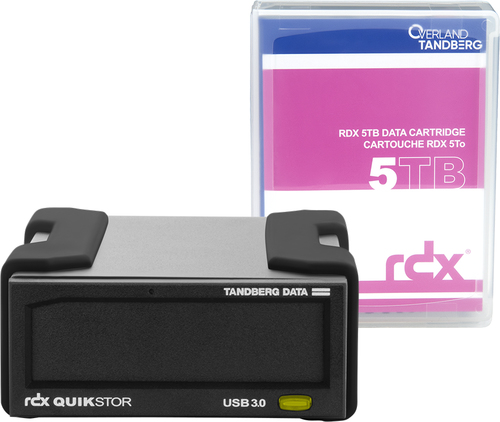 Bild von Overland-Tandberg RDX Laufwerkskit mit 5TB Kassette, extern, schwarz, USB3+