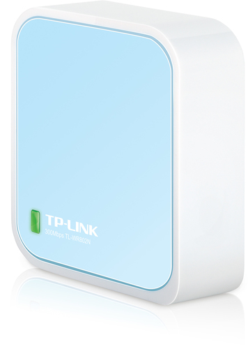 Bild von TP-Link 300Mbps Wireless N Nano Router WLAN-Router Schnelles Ethernet Einzelband (2,4GHz) 4G Blau, Weiß