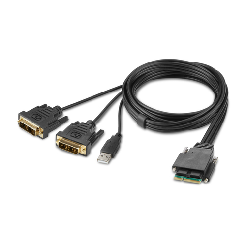 Bild von Belkin F1DN2MOD-HC-D06 Tastatur/Video/Maus (KVM)-Kabel Schwarz 1,8 m