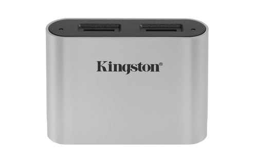 Bild von Kingston Technology Workflow microSD Reader Kartenleser USB 3.2 Gen 1 (3.1 Gen 1) Type-C Schwarz, Silber