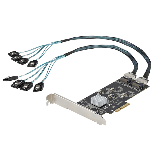 Bild von StarTech.com SATA PCIe Controller 8 Port - 6 Gbit/s PCI Express SATA Adapter - SATA PCIe Schnittstellenkarte - PCI-e x4 Gen 2 zu SATA III - SATA HDD/SSD