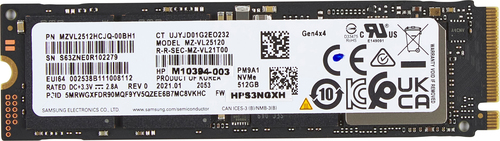 HP INC. HP 512GB PCIE-4X4 NVME M.2 SSD