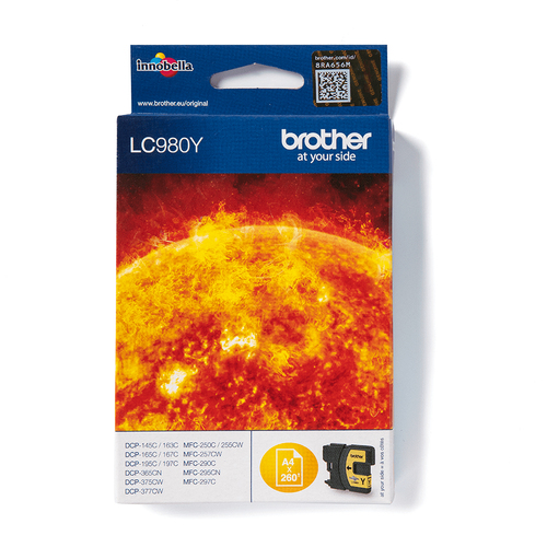 BROTHER LC-980Y INK CARTRIDGE YELLOW