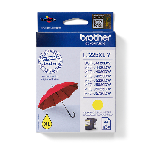 BROTHER LC-225XLY YELLOW INK CARTRIDGE