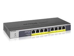 Bild von NETGEAR GS108PP Unmanaged Gigabit Ethernet (10/100/1000) Power over Ethernet (PoE) Schwarz