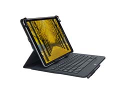 Bild von Logitech Universal Folio with integrated keyboard for 9-10 inch tablets QWERTZ Schweiz Bluetooth Schwarz