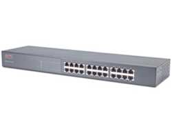 Bild von APC 24 Port 10/100 Ethernet Switch, 0,1 Gbit/s, 0 - 45 °C, 10 - 90 °C, 10 - 90%, 10 - 90%, 1,18 kg
