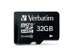 VERBATIM MICRO SDHC CARD 32GB CLASS10