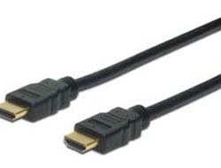 Bild von Digitus HDMI High Speed Anschlusskabel, Typ A St/St, 5.0m, m/Ethernet, Full HD 60p, gold, sw
