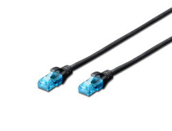 DIGITUS CAT5E U-UTP PAT.CABLE 5M BLACK