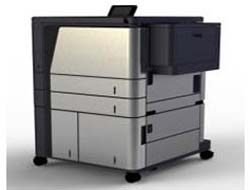 Bild von HP LaserJet Enterprise M806x+ Drucker, Drucken, USB-Druck über Vorderseite; Beidseitiger Druck