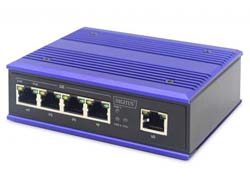 Bild von ASSMANN Electronic DN-651120 Netzwerk-Switch Gigabit Ethernet (10/100/1000) Power over Ethernet (PoE) Schwarz, Blau