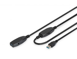 Bild von ASSMANN Electronic DA-73107 USB Kabel 20 m USB 3.2 Gen 1 (3.1 Gen 1) USB A Schwarz