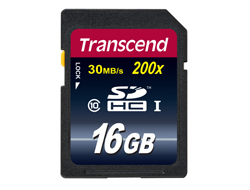 TRANSCEND SDHC CARD 16GB (CLASS 10) MLC