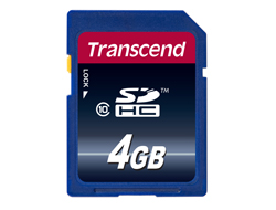 TRANSCEND SDHC CARD 4GB (CLASS 10) MLC