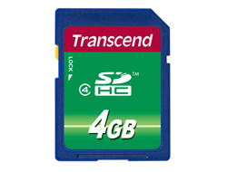 TRANSCEND SDHC CARD 4GB (CLASS 4) MLC