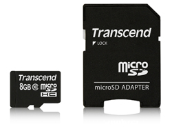 TRANSCEND SDHC CARD MICRO 8GB CLASS 10