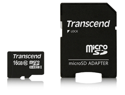 TRANSCEND SDHC CARD MICRO 16GB CLASS 10