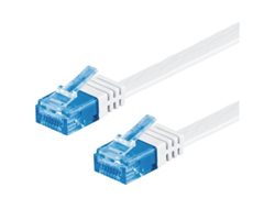 Bild von M-Cab CAT 6A Flachpatchkabel U-UTP, 10GB, CU, weiss, 2.00m