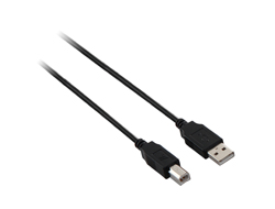 Bild von V7 USB Kabel USB 2.0 A (m) auf USB 2.0 B (m), schwarz 2m 6.6ft