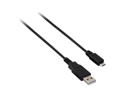 Bild von V7 USB Kabel USB 2.0 A (m) auf Micro-USB (m), schwarz 1m 3.3ft