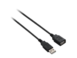 Bild von V7 USB-Verlängerungskabel USB 2.0 A (f) auf USB 2.0 A (m), schwarz 3m 10ft