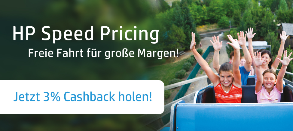 HP Speed Pricing: Jetzt zusätzlich 3% Cashback sichern