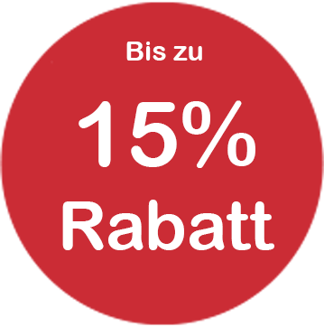 15 Prozent Rabatt