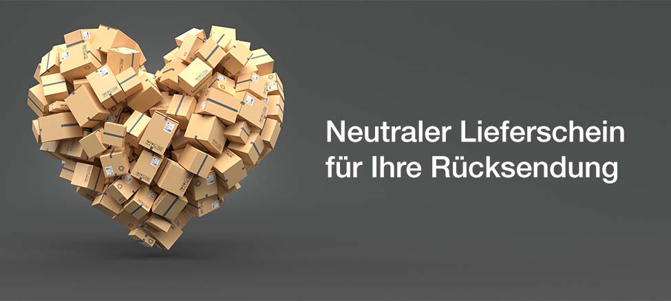 Neutraler Lieferschein für Ihre Rücksendung